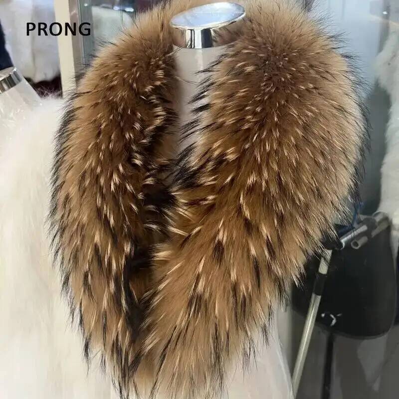 Winter Clothing For Men - Воротник из натурального меха енота шарф