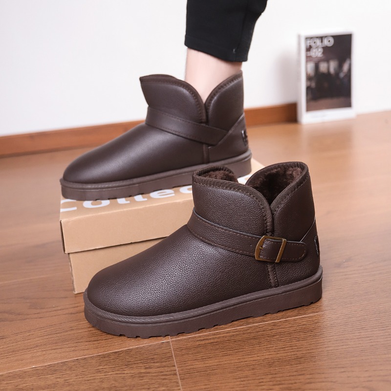 Snow Boot Fur Lined - Мужские зимние ботинки однотонного цвета из