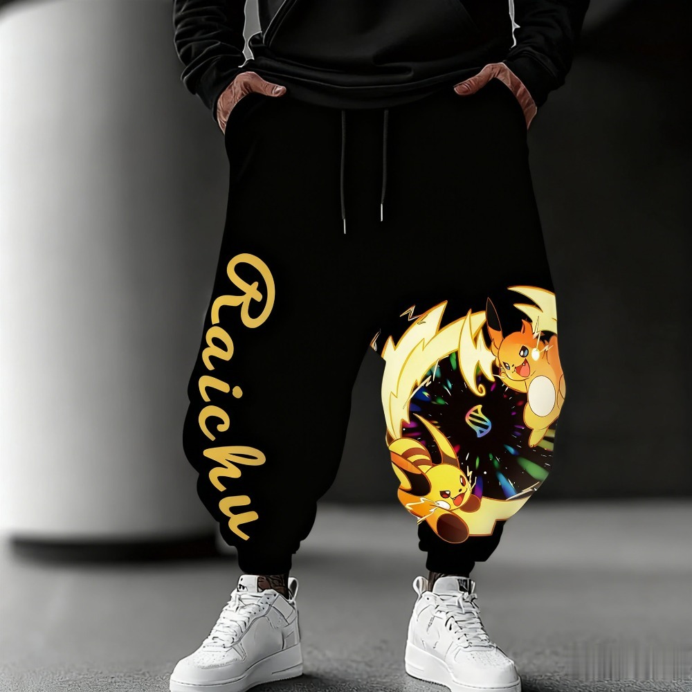 Winter Clothing Trends - Флисовые термобрюки серии Pokémon, осень-зима, мужские
