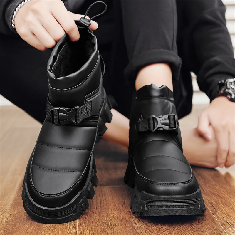 Snow Boot Fur Lined - Мужские зимние толстые теплые зимние ботинки,