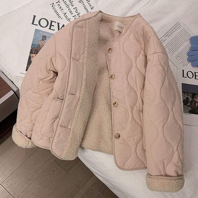 Winter Clothing Trends - Осенне-зимняя стеганая куртка на пуговицах, флисовое