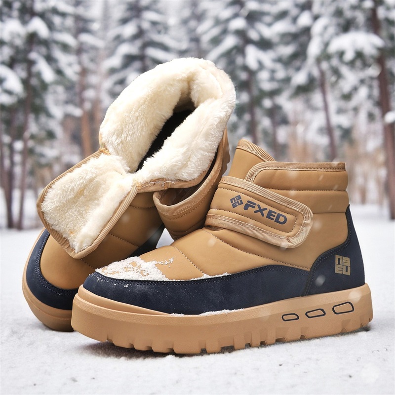 Snow Boot Fur Lined - Осенне-зимние теплые мужские зимние ботинки на