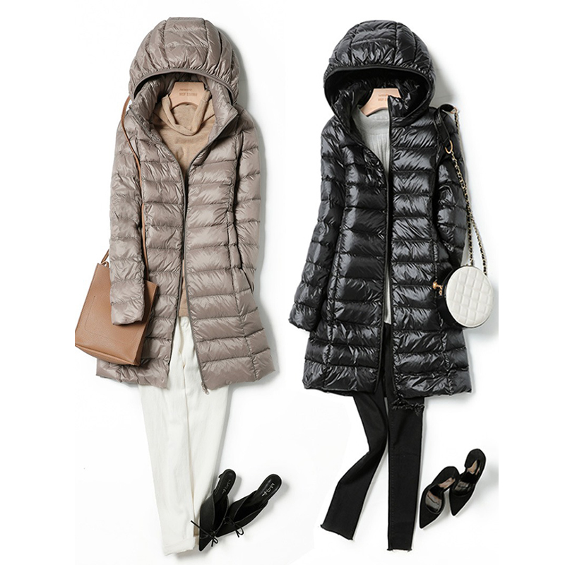 Puffer Jacket Women Down - Женская длинная офисная женская шапка X,