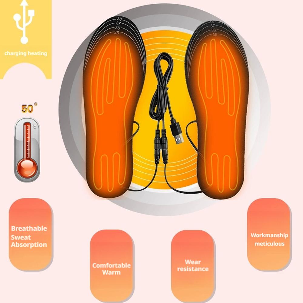Heated Insole Rechargeable - Стельки с подогревом, перезаряжаемые через USB,
