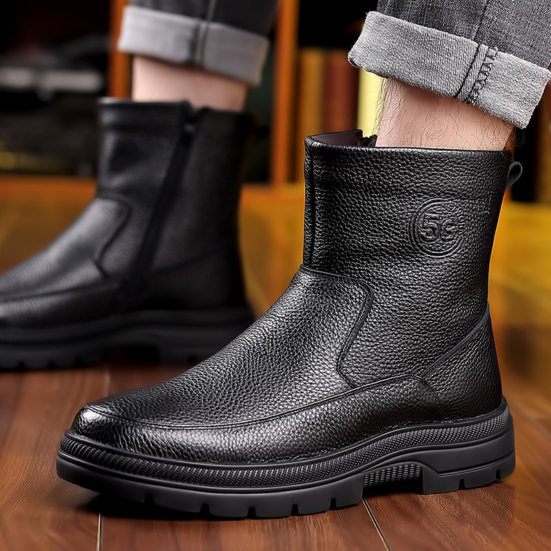 Мужские высокие кожаные зимние – обзор и цена Snow Boot Fur Lined