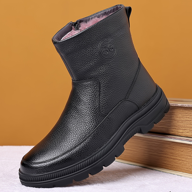 Мужские высокие кожаные зимние – обзор и цена Snow Boot Fur Lined