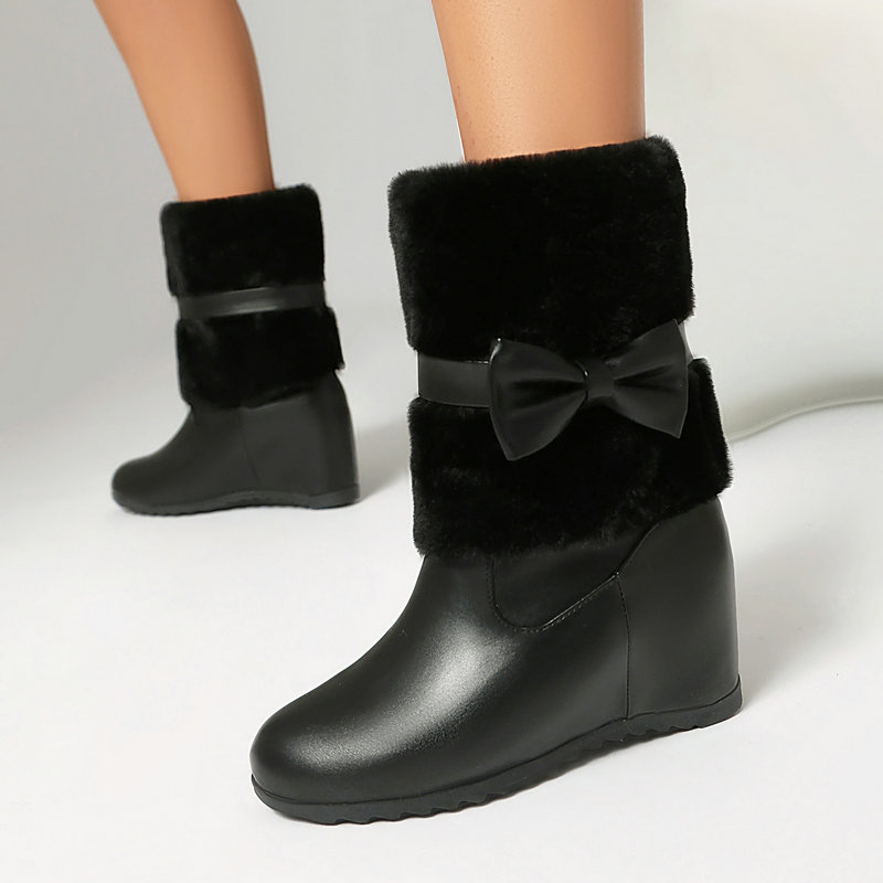 Женские черно-белые зимние сап – обзор и цена Snow Boot Fur Lined