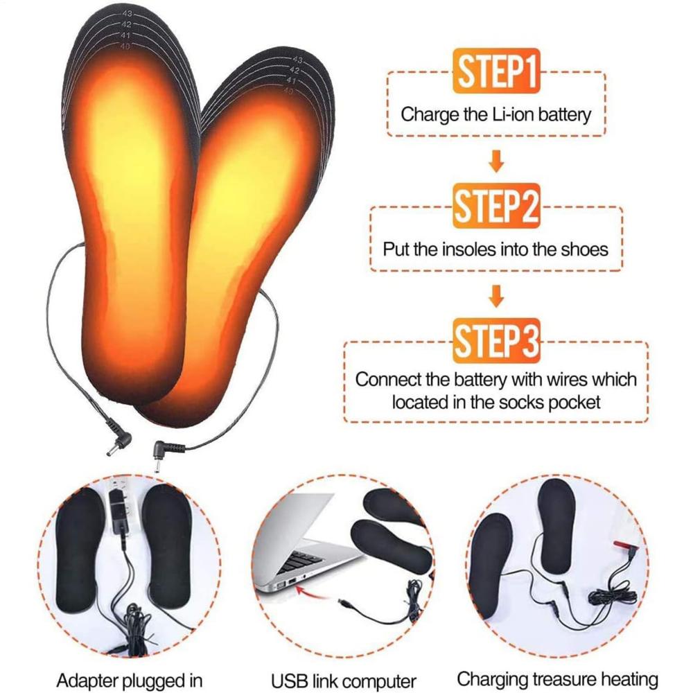 Саморазогревающиеся стельки To – обзор и цена Heated Insole Rechargeable