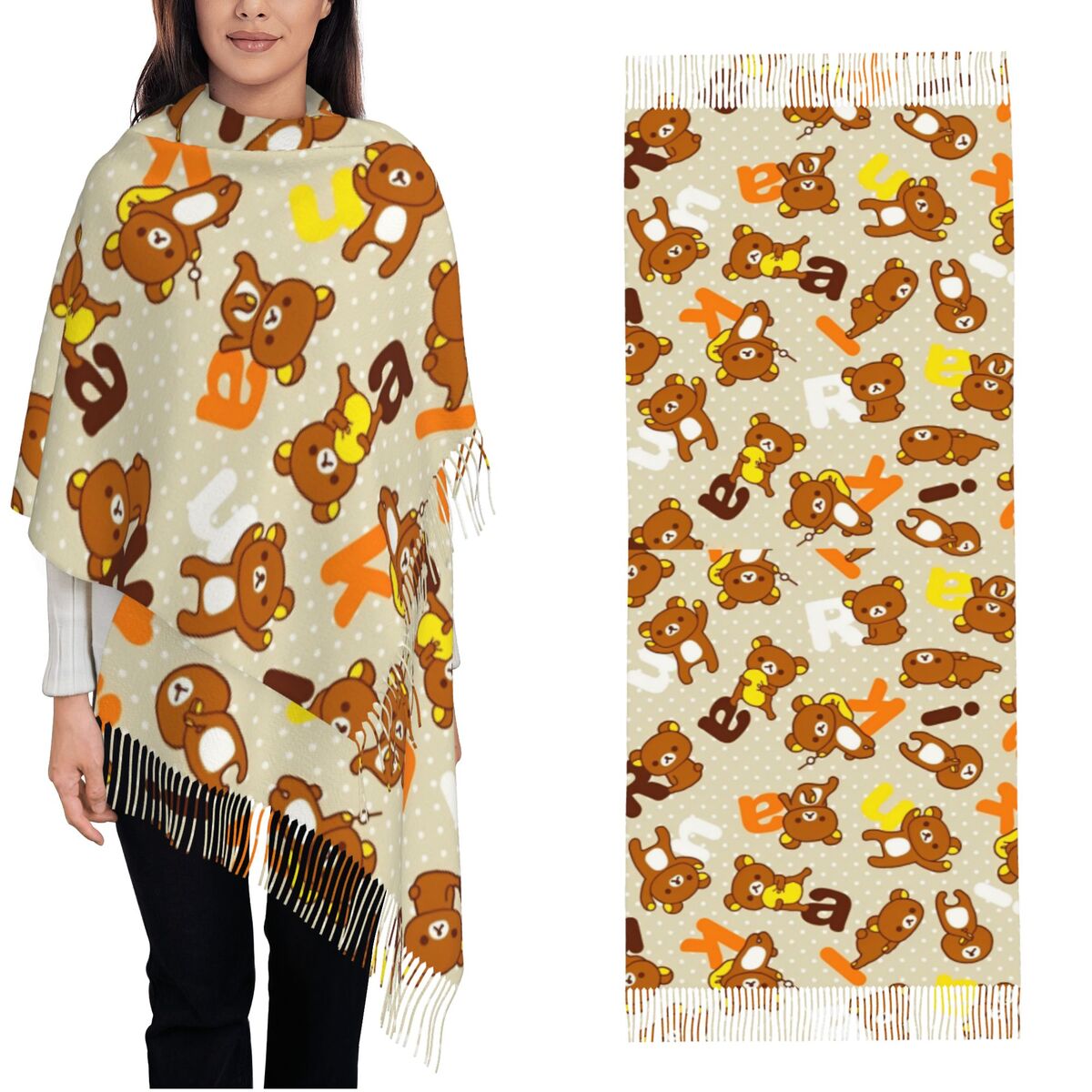 Женский шарф с кисточками Rila – обзор и цена Cashmere Scarf Wrap