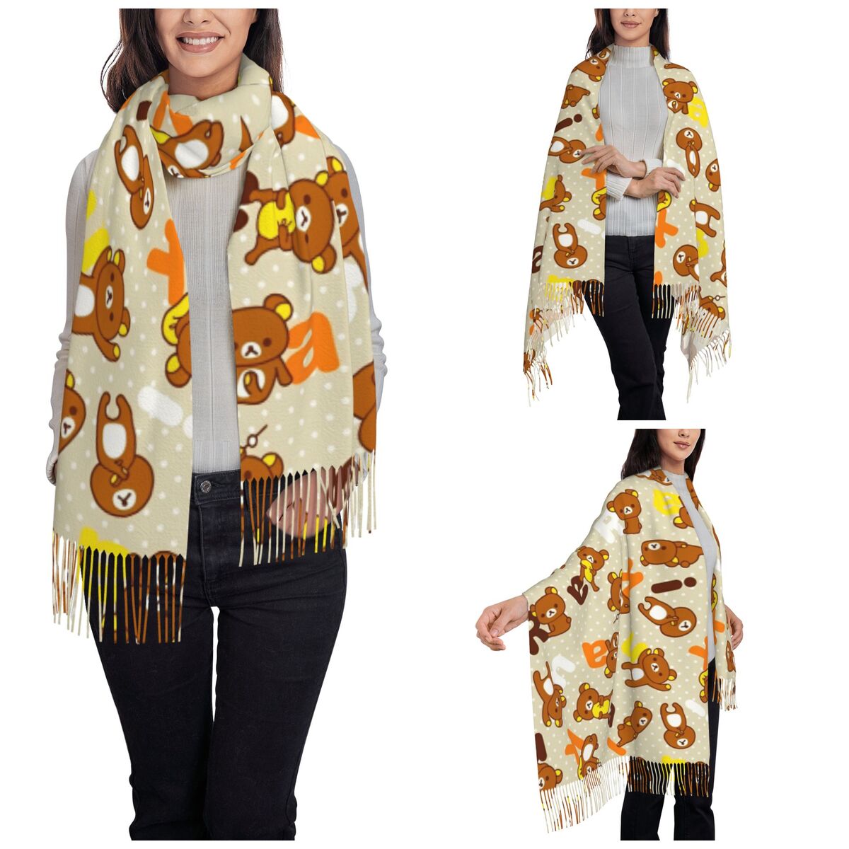 Женский шарф с кисточками Rila – обзор и цена Cashmere Scarf Wrap