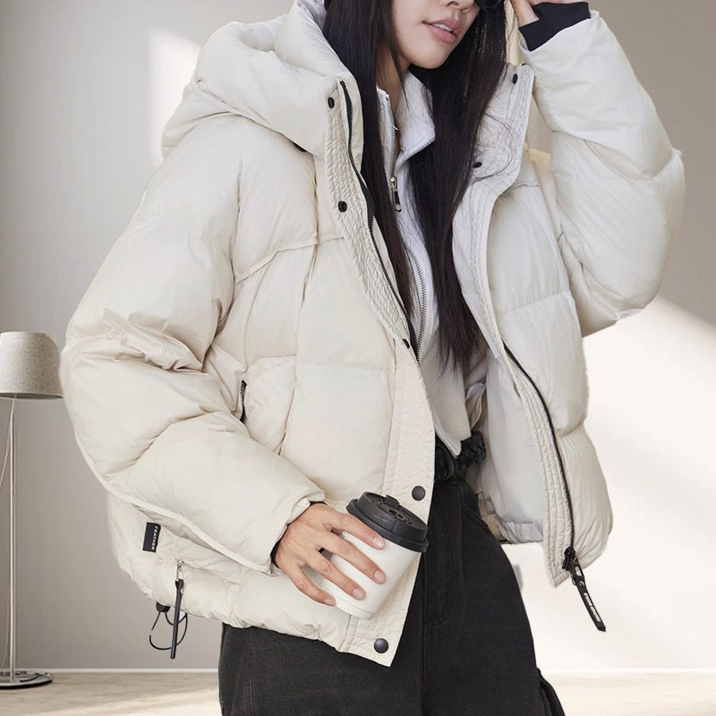 Женская короткая белая куртка  – обзор и цена Puffer Jacket Women Down