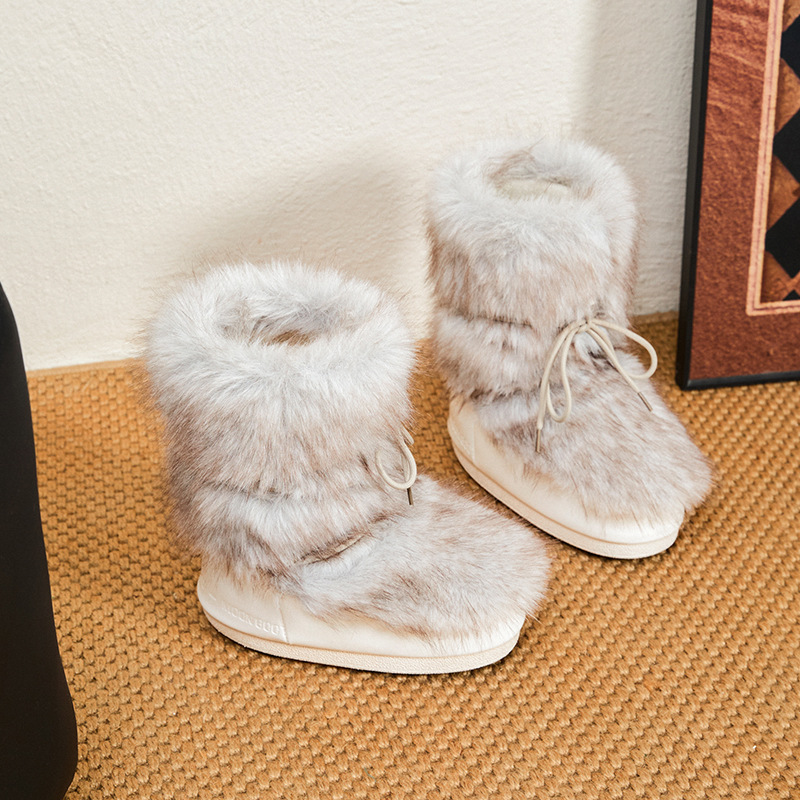 Зимние женские модные ботинки  – обзор и цена Snow Boot Fur Lined